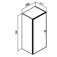 Подвесной шкаф Runo Кредо 30 00000000761 Белый