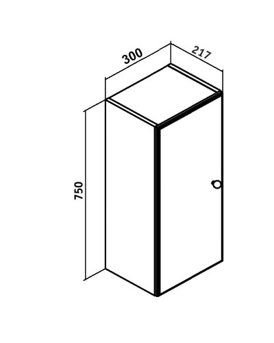 Подвесной шкаф Runo Кредо 30 00000000761 Белый
