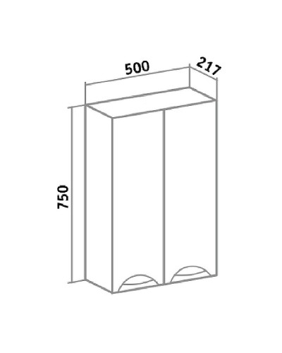 Подвесной шкаф Runo Барселона 50 УТ000002340 Белый