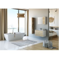 Подвесной шкаф Aqwella 5 Stars Майами 25 Mai.04.25 Дуб сонома Белый