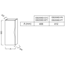 Подвесная колонна натуральный темный дуб шарниры слева Jacob Delafon Stillness EB2006G-P7