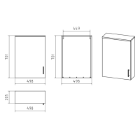Купер - 50 Шкаф навесной белый правый