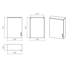 Купер - 50 Шкаф навесной белый правый
