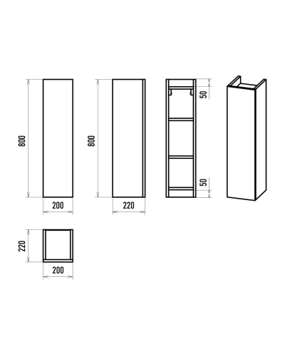 Поло - 20 Шкаф подвесной универс. комбинир.