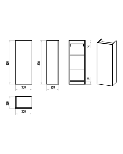 Поло - 30 Шкаф подвесной универс. комбинир.