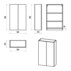 Поло - 50 Шкаф подвесной универс. комбинир.