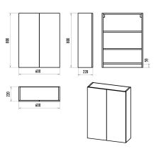 Поло - 60 Шкаф подвесной универс. комбинир.
