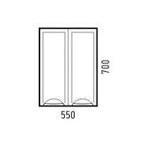 Подвесной шкаф Corozo Монро 55 SD-00000367 Белый
