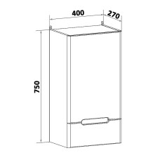 Подвесной шкаф Runo Парма 40 R 00-00001051 Белый