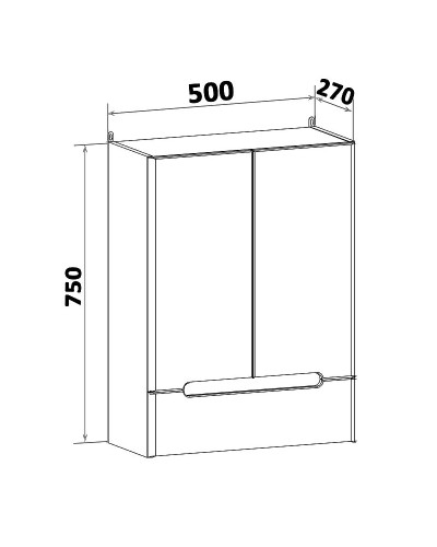 Подвесной шкаф Runo Парма 50 00-00001052 Белый