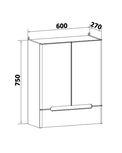 Подвесной шкаф Runo Парма 60 00-00001042 Белый