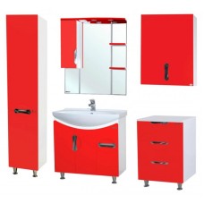 Подвесной шкаф Bellezza Лагуна 60 4642109180038 Красный Белый