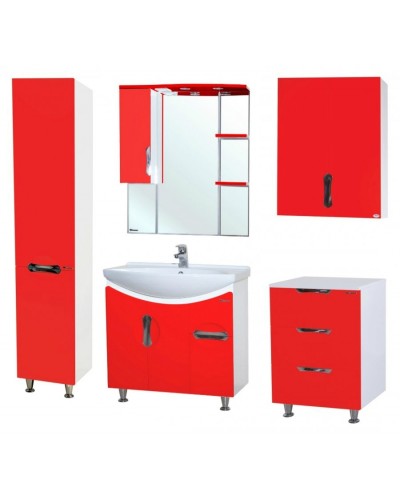 Подвесной шкаф Bellezza Лагуна 60 4642109180038 Красный Белый