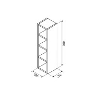 Подвесной шкаф Excellent Tuto 20 MLEX.0106.200.BLBL Дуб