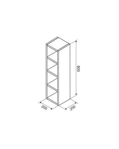Подвесной шкаф Excellent Tuto 20 MLEX.0106.200.BLBL Дуб