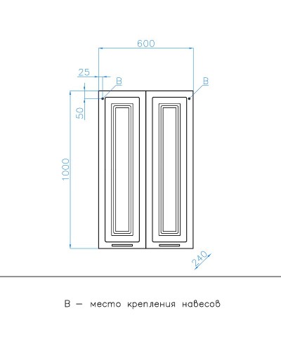 Подвесной шкаф Style Line Альба 60 Люкс ЛС-000010051 Белый
