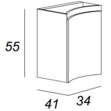 Подвесной шкаф Cezares Vague 34 L 54836 Rovere tabacco