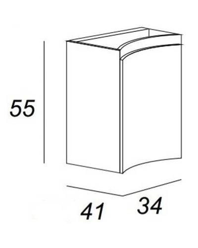 Подвесной шкаф Cezares Vague 34 L 54836 Rovere tabacco