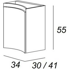 Подвесной шкаф Cezares Vague 34 R 44223 Antacite