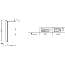 Подвесная колонна шарниры слева нежно-розовый матовый Jacob Delafon Stillness EB2006G-M71