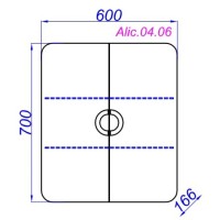 Шкаф подвесной белый матовый/дуб седой Aqwella Alicante Alic.04.06/Gray