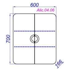 Шкаф подвесной белый матовый/дуб седой Aqwella Alicante Alic.04.06/Gray