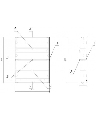 Подвесной шкаф Cersanit Moduo 60 SB-SW-MOD60/Wh Белый