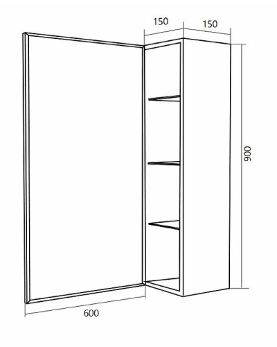 Подвесной шкаф 1MarKa Cube 15 У83244 Белый