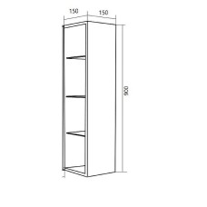 Подвесной шкаф 1MarKa Cube 15 У83244 Белый