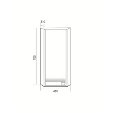 Подвесной шкаф 1MarKa Story 42П R У99318 угловой Белый глянец