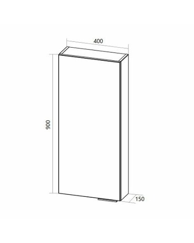 Подвесной шкаф 1MarKa Gaula 40П У92553 Графит матовый