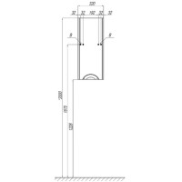Шкаф одностворчатый подвесной 32х77,2 см дуб полярный R Акватон Сильва 1A215703SIW7R