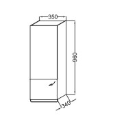 Подвесной шкаф Jacob Delafon Odeon Up 35 L EB893G-N18 Белый