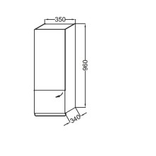 Подвесной шкаф Jacob Delafon Odeon Up 35 L EB893G-N18 Белый