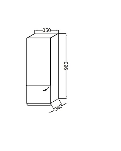 Подвесной шкаф Jacob Delafon Odeon Up 35 L EB893G-N18 Белый