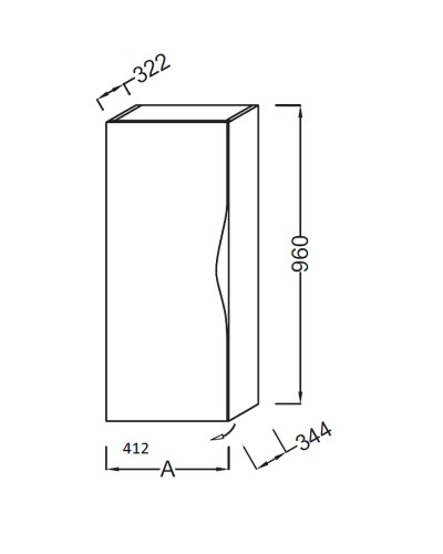 Подвесной шкаф Jacob Delafon Stillness 40 L EB2006G-P6 Натуральный дуб