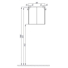 Шкаф двустворчатый Акватон Шерилл 1A206603SH010