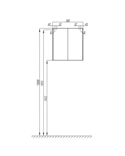 Шкаф двустворчатый Акватон Шерилл 1A206603SH010