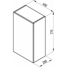 Подвесной шкаф Ravak SB Natural 45 X000001054 Белый глянец