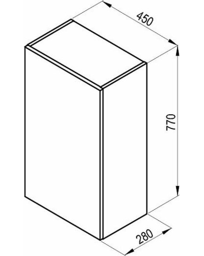 Подвесной шкаф Ravak SB Natural 45 X000001054 Белый глянец