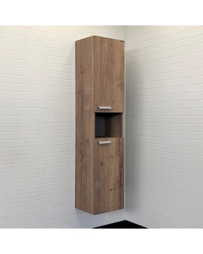 Шкаф пенал Comforty Никосия 35 00-00009554 подвесной Дуб темный