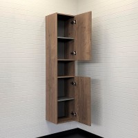 Шкаф пенал Comforty Никосия 35 00-00009554 подвесной Дуб темный