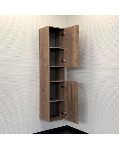 Шкаф пенал Comforty Никосия 35 00-00009554 подвесной Дуб темный