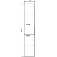 Шкаф пенал Comforty Никосия 35 00-00009554 подвесной Дуб темный