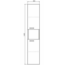 Шкаф пенал Comforty Никосия 35 00-00009554 подвесной Дуб темный