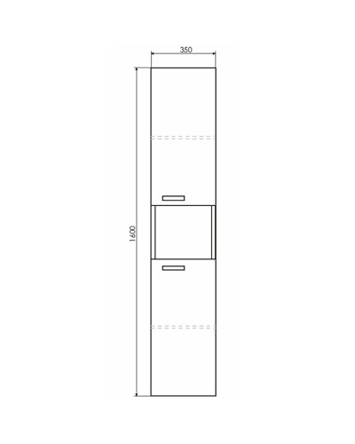 Шкаф пенал Comforty Никосия 35 00-00009554 подвесной Дуб темный