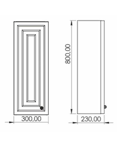 Подвесной шкаф Creavit Kayra 30 KY1030.01.MAN Антрацит