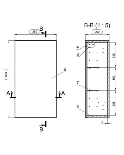 Шкаф серый/ясень Cersanit Smart SW-SMA/Gr