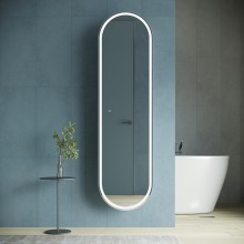 Шкаф пенал Creto Berry 45 18-4501600WH с подсветкой Белый