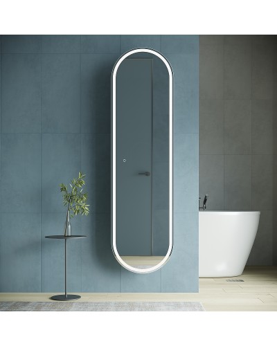 Шкаф пенал Creto Berry 45 18-4501600WH с подсветкой Белый